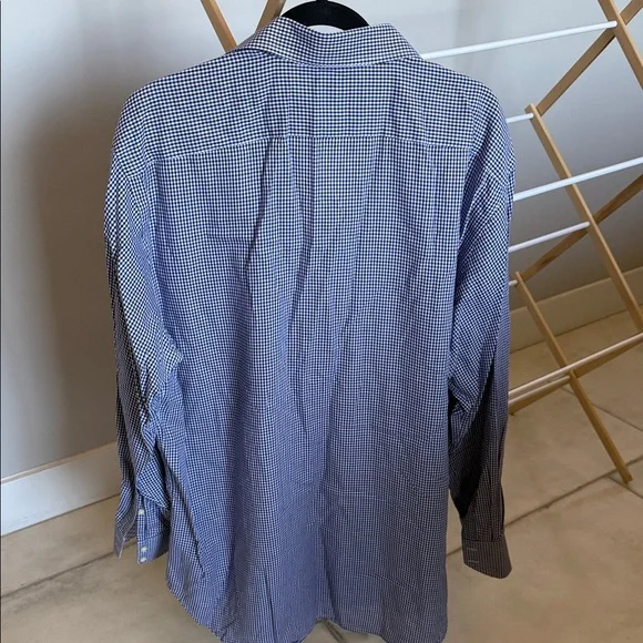 Thomas Dean 100% cotton button down Checkered Shirt - Picture 3 of 3
